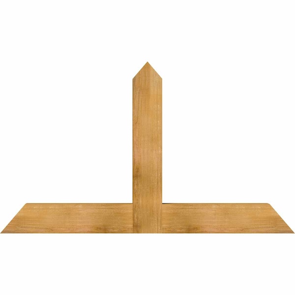 Ekena Millwork Portland Rough Sawn Timber Gable Bracket, Western Red Cedar, 60"W x 35"H x 4"D x 6"F, 14/12 Pitch GBW060X35X0406POR00RWR - main